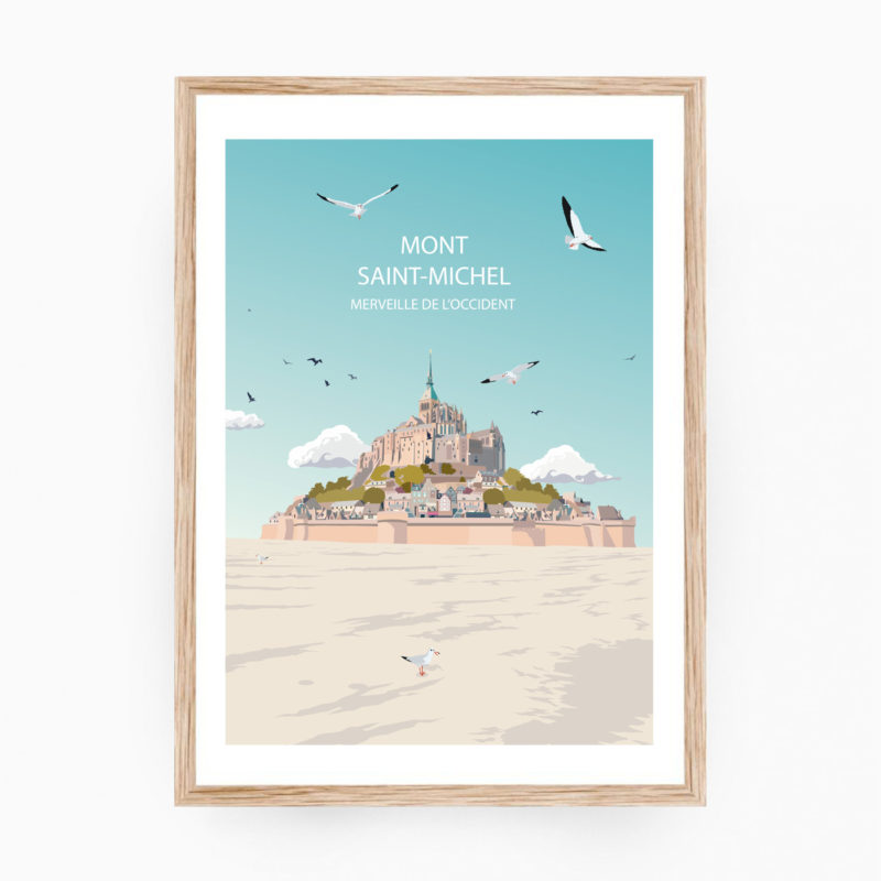 MONT SAINT MICHEL AFFICHE CADRE