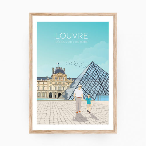 louvre cadre affiche