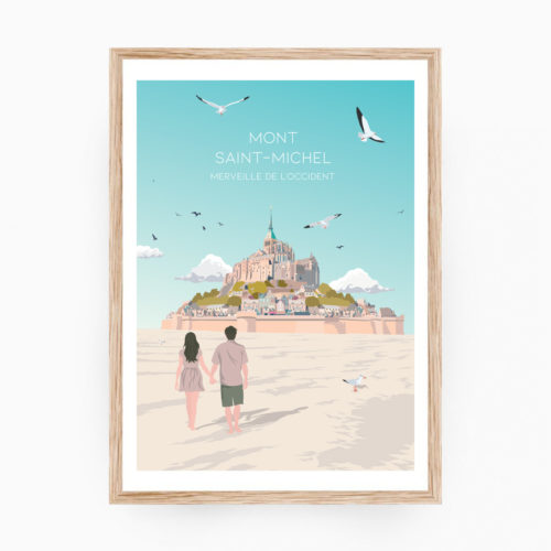 mont saint michel cadre affiche